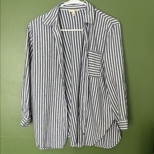 Striped Button-Up Shirt